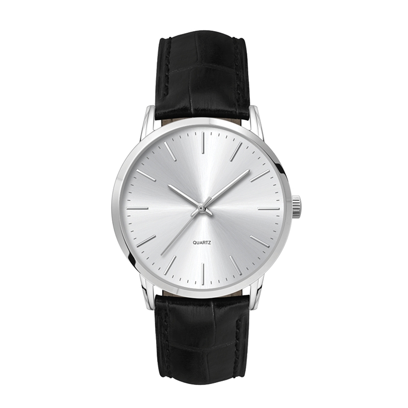 WC5144 39.5MM METAL SILVER CASE, 3 HAND MVMT, SILVER DIAL, LEATHER STRAP, FLAT MINERAL CRYSTAL, 3 ATM WTR R 1