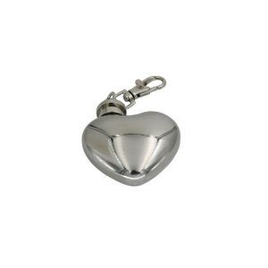 1oz Round Stainless Steel Flask With Key Chain 4