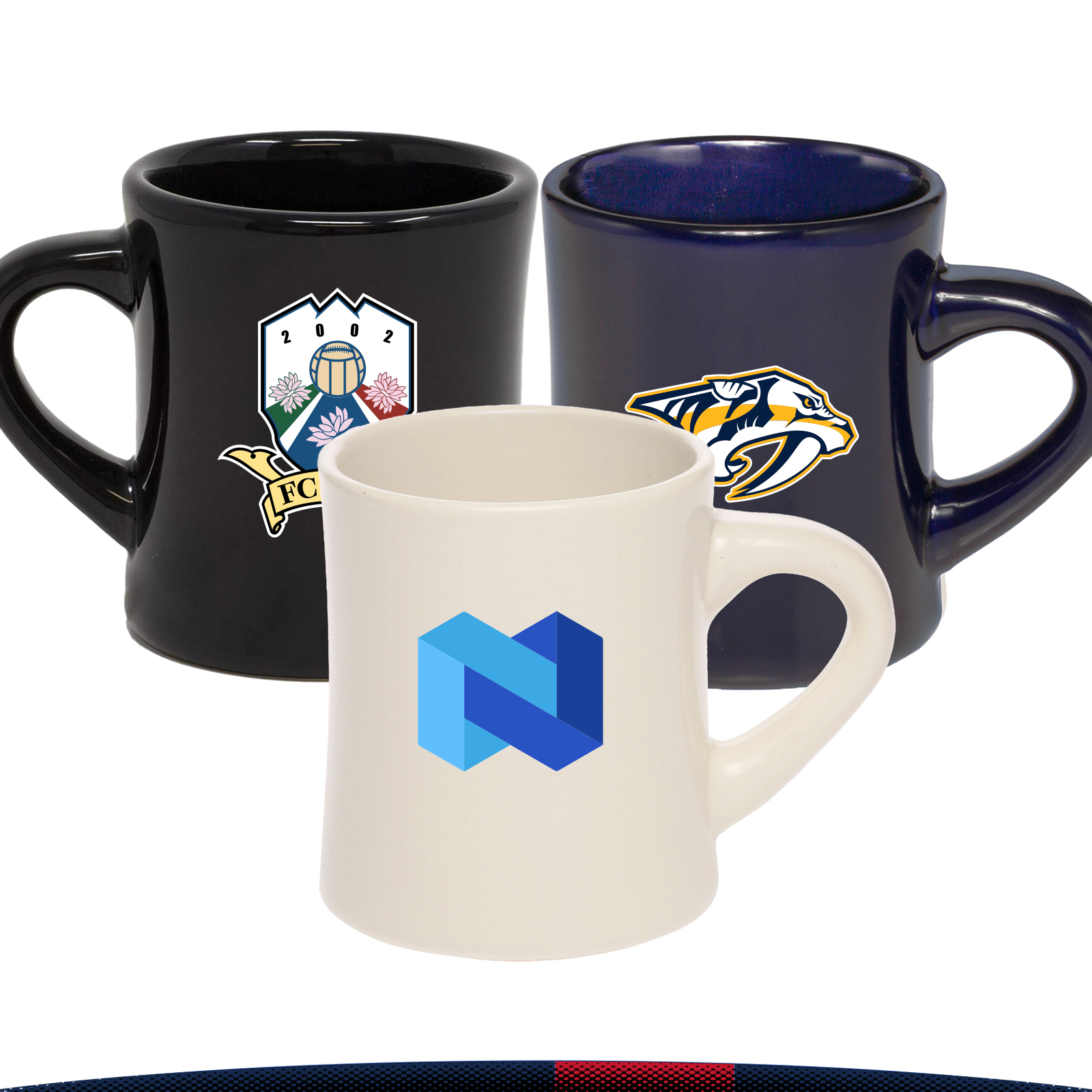 12 oz. Thick Handle Ceramic Coffee Mugs 7