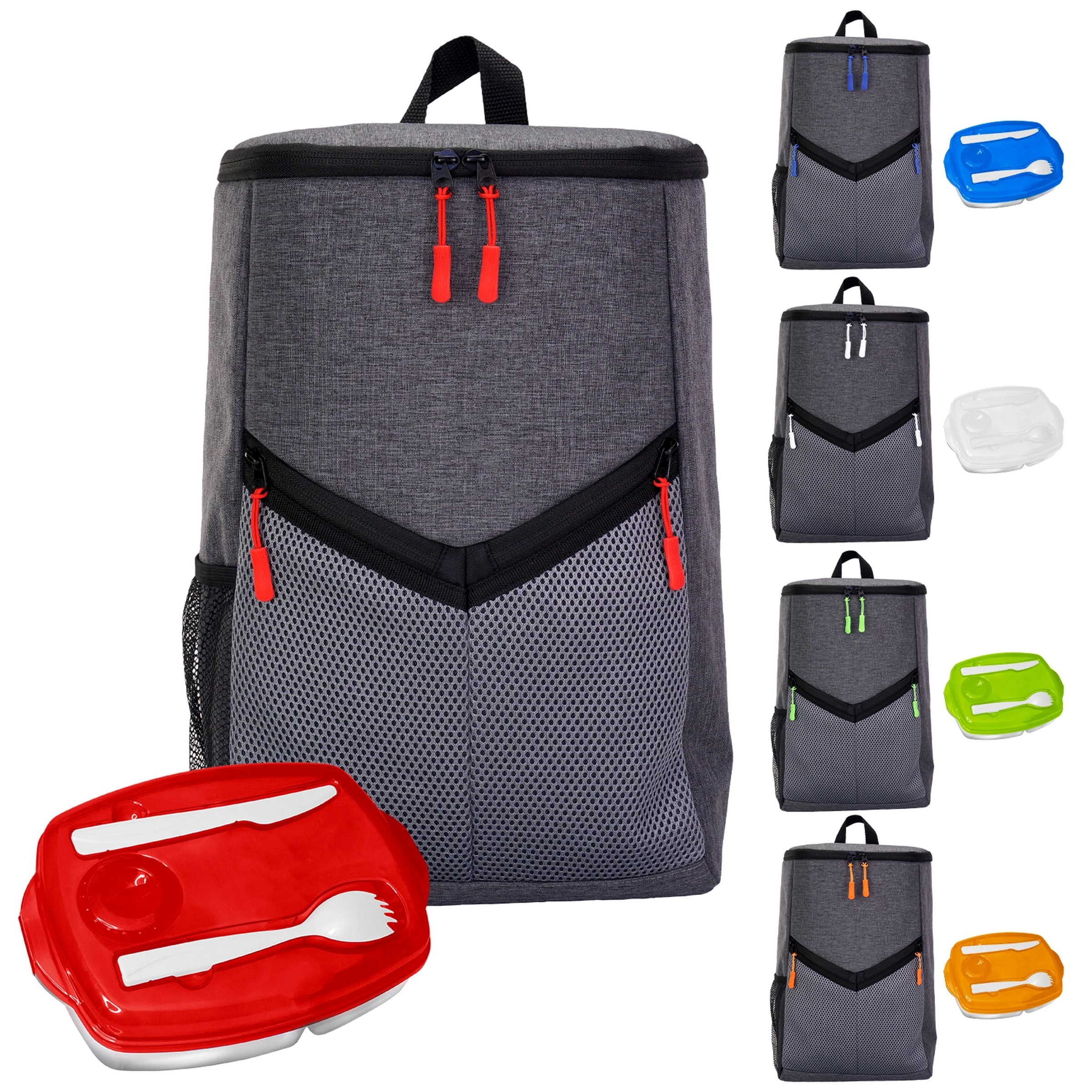 Victory Locking Lid Cooler Backpack Set 6