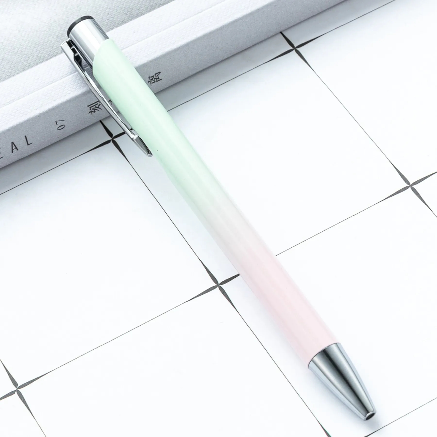 Gradient Color Metal Advertising Click Ballpoint Pen 11