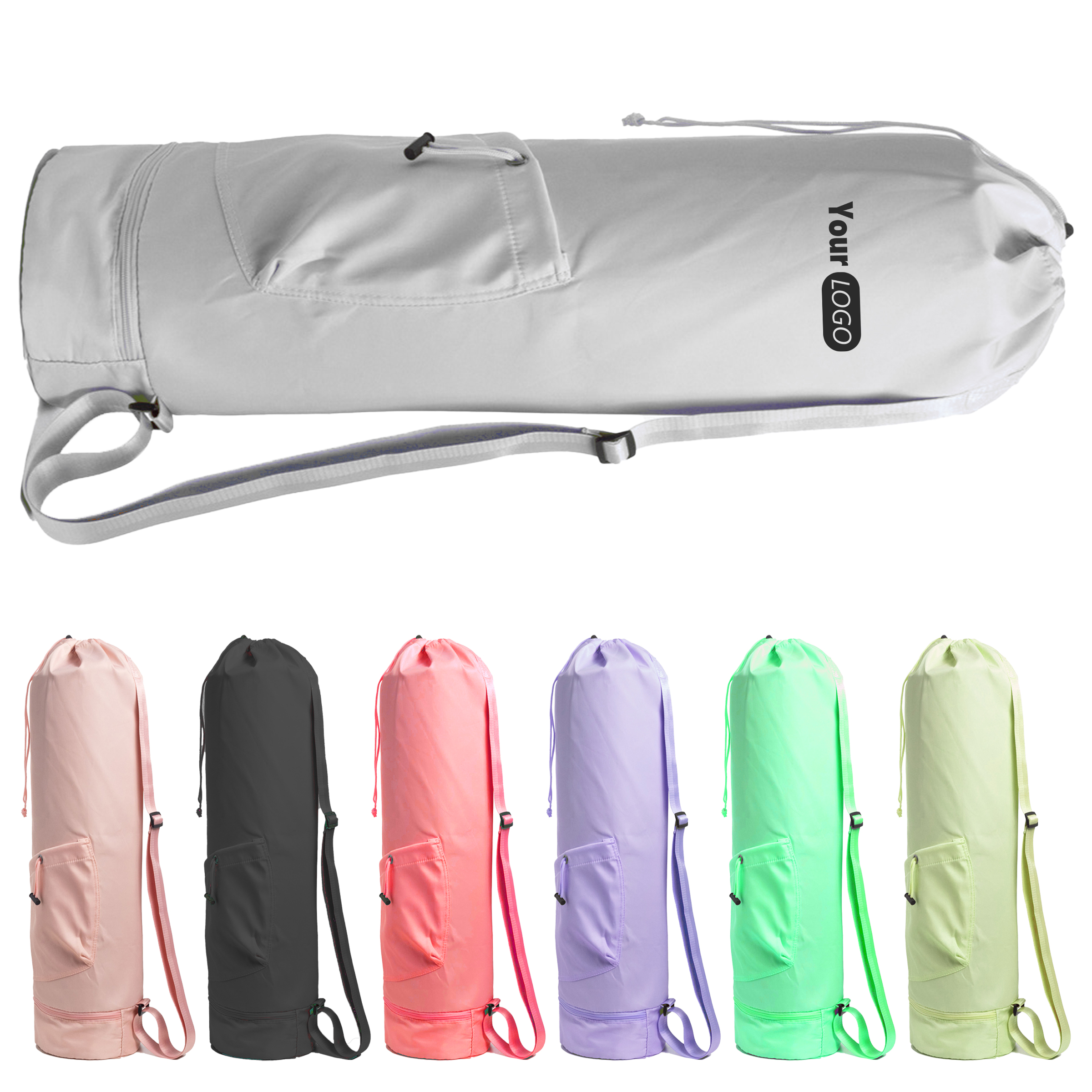Nylon Convenient Yoga Mat Carrier With Pocket For Essentials 3