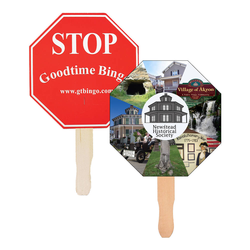Stop Sign Shape Hand Fan 2