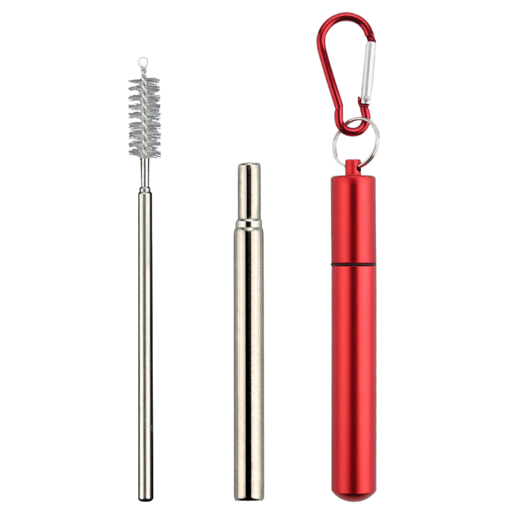 304 Stainless Steel Foldable Straw With Aluminum Case 4