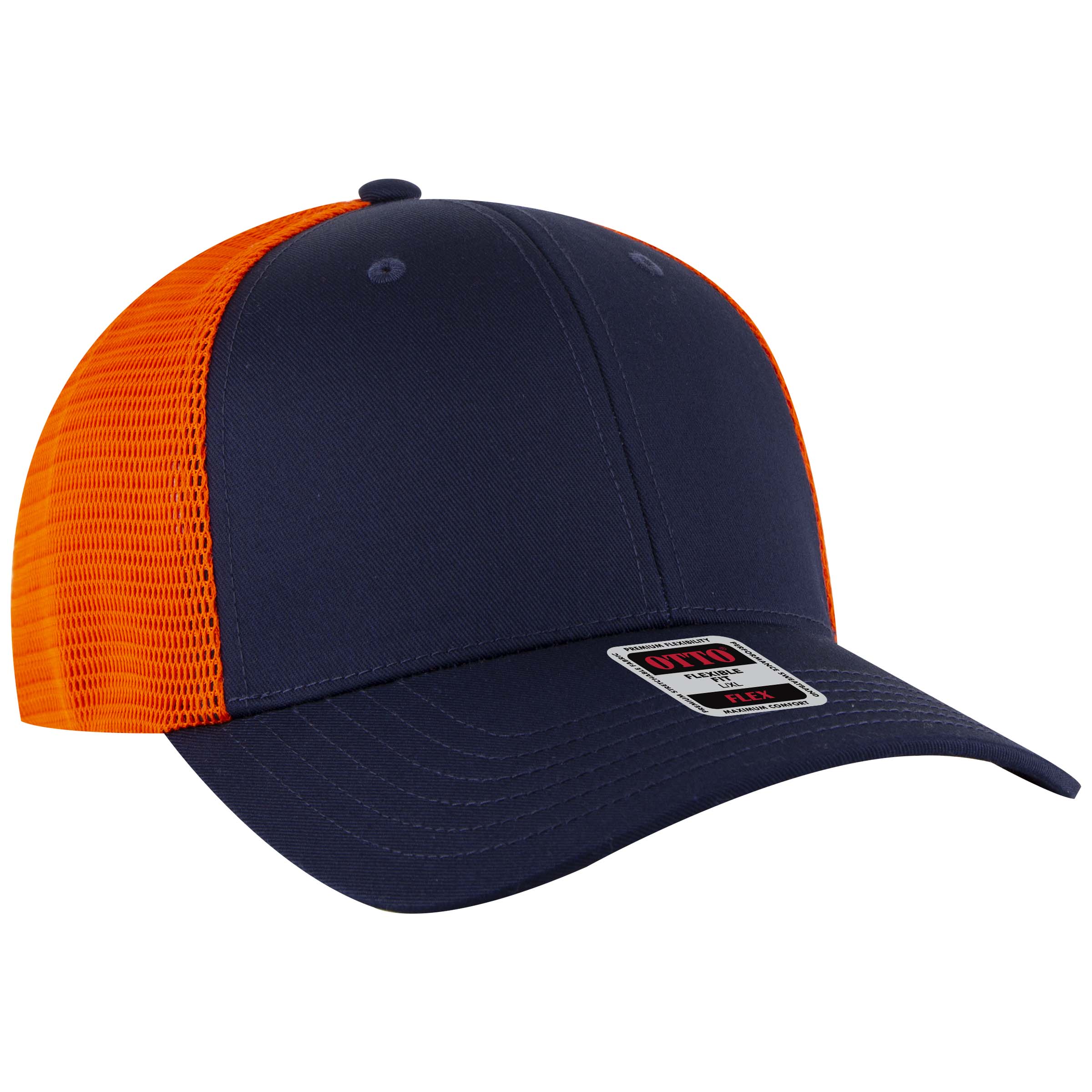 OTTO CAP® OTTO FLEX® Fitted 6 Panel Low Profile Mesh Back Trucker Hat 14
