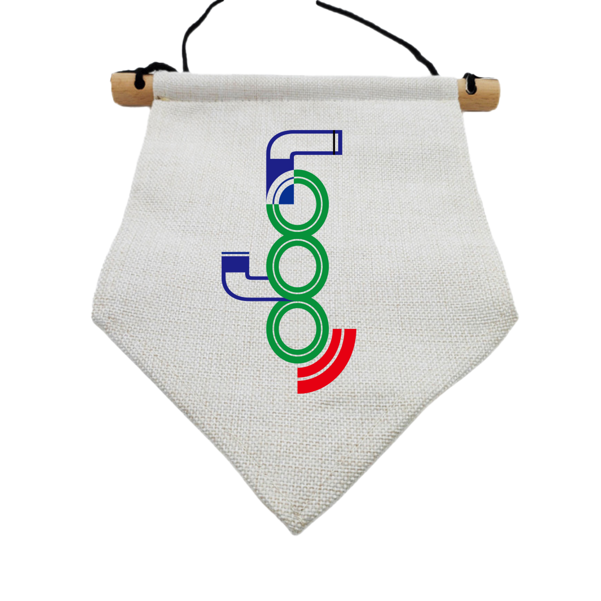 Blank Linen Decorative Flag Light Brown Triangle Pennant 2