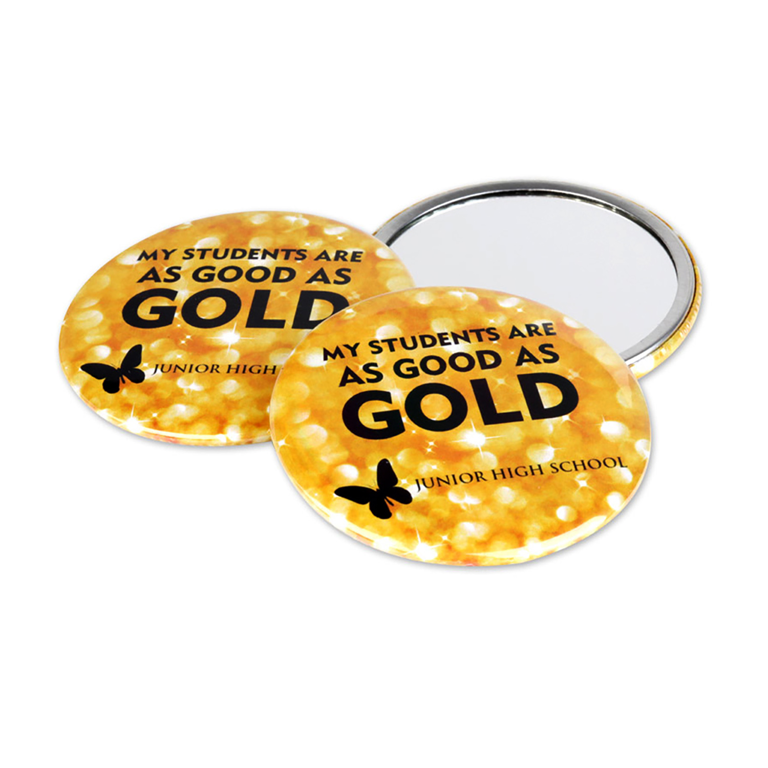 2.25" Circle Pocket Mirror Button 3