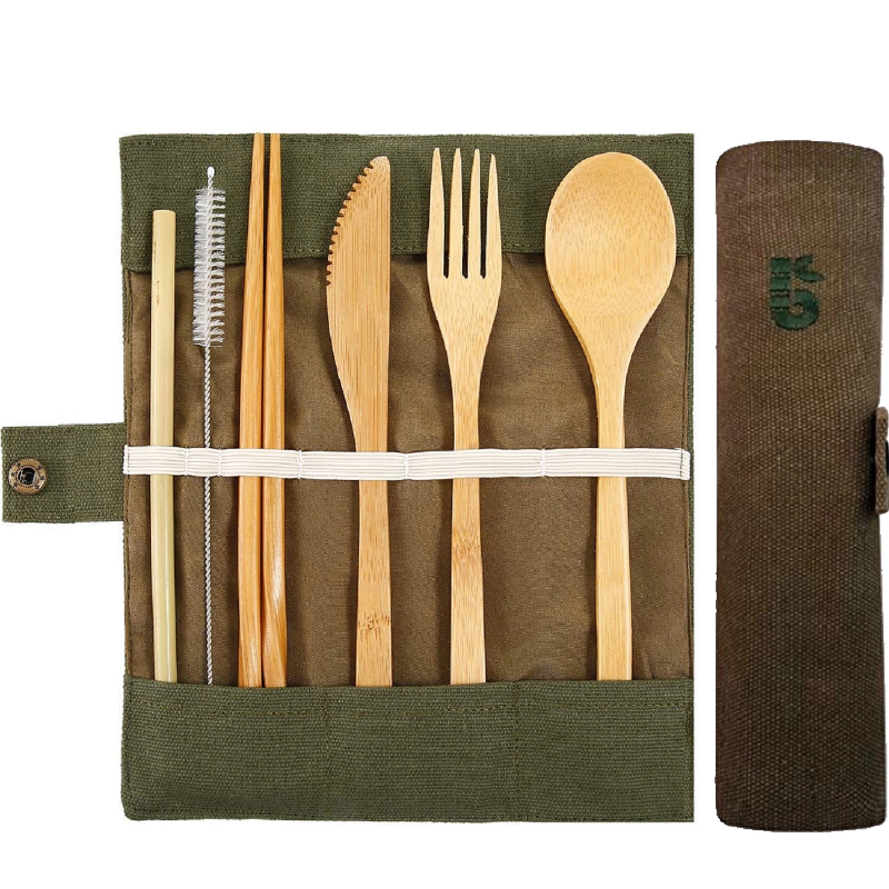 Reusable Bamboo Travel Utensils Set 8