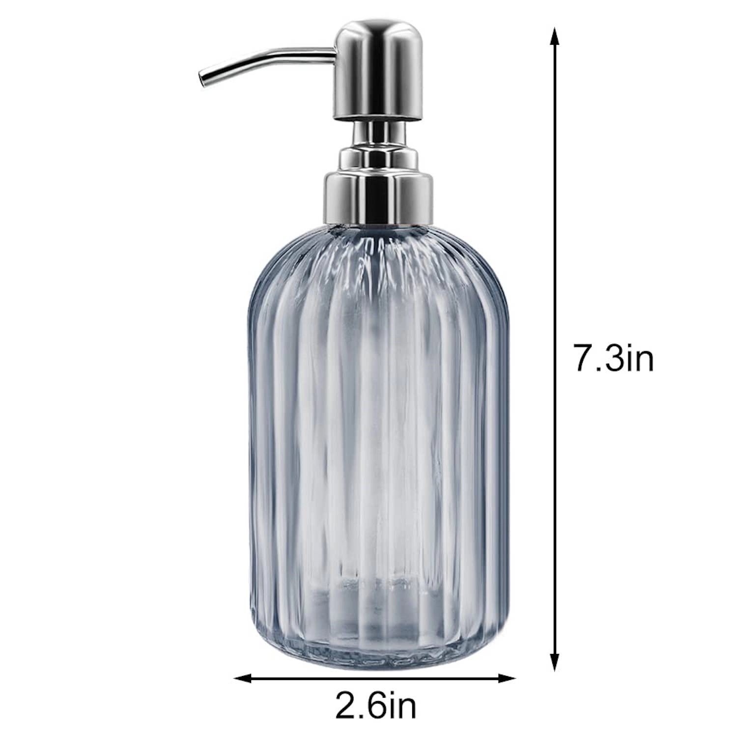 14 Oz Colorful Liquid Soap Refill Glass Dispenser 6