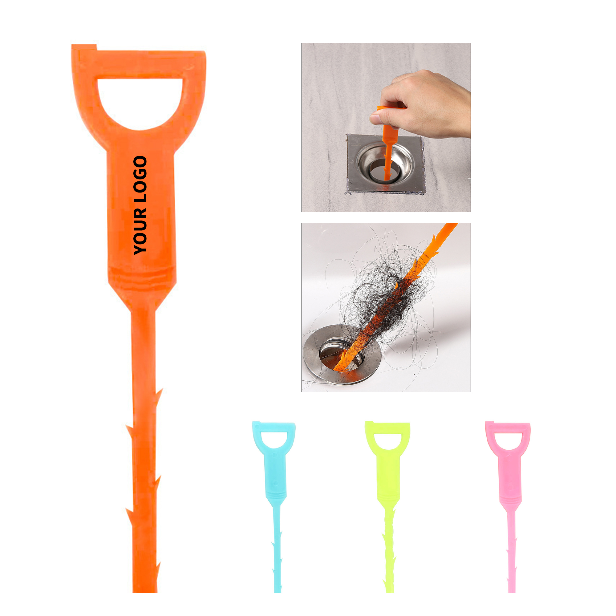 PP Plastic Drain Clog Remover Flexible Design 2