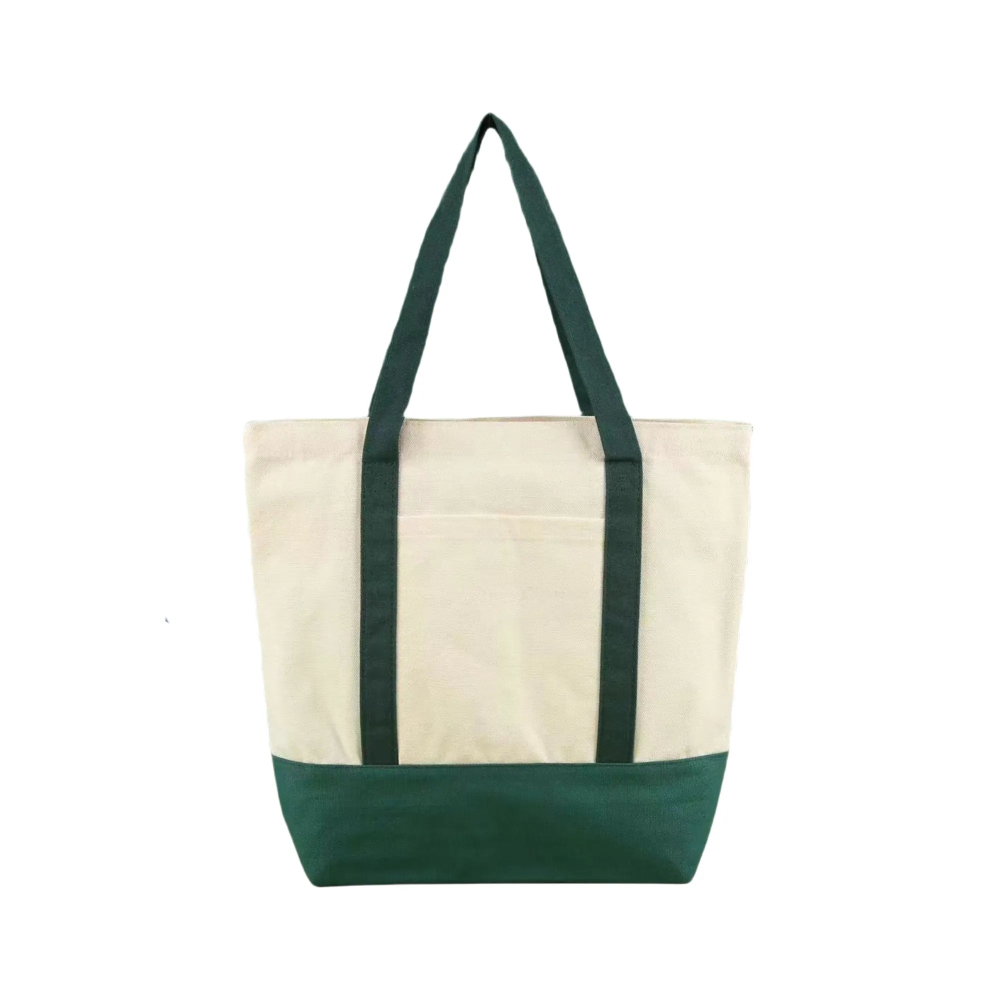 Canvas Tote Bag With An External Pocket, custom tote bag with logo imprint 9