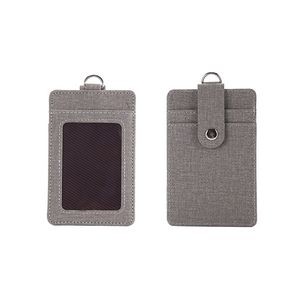 Slide Open Plastic Portrait Lanyard Card Holder 9