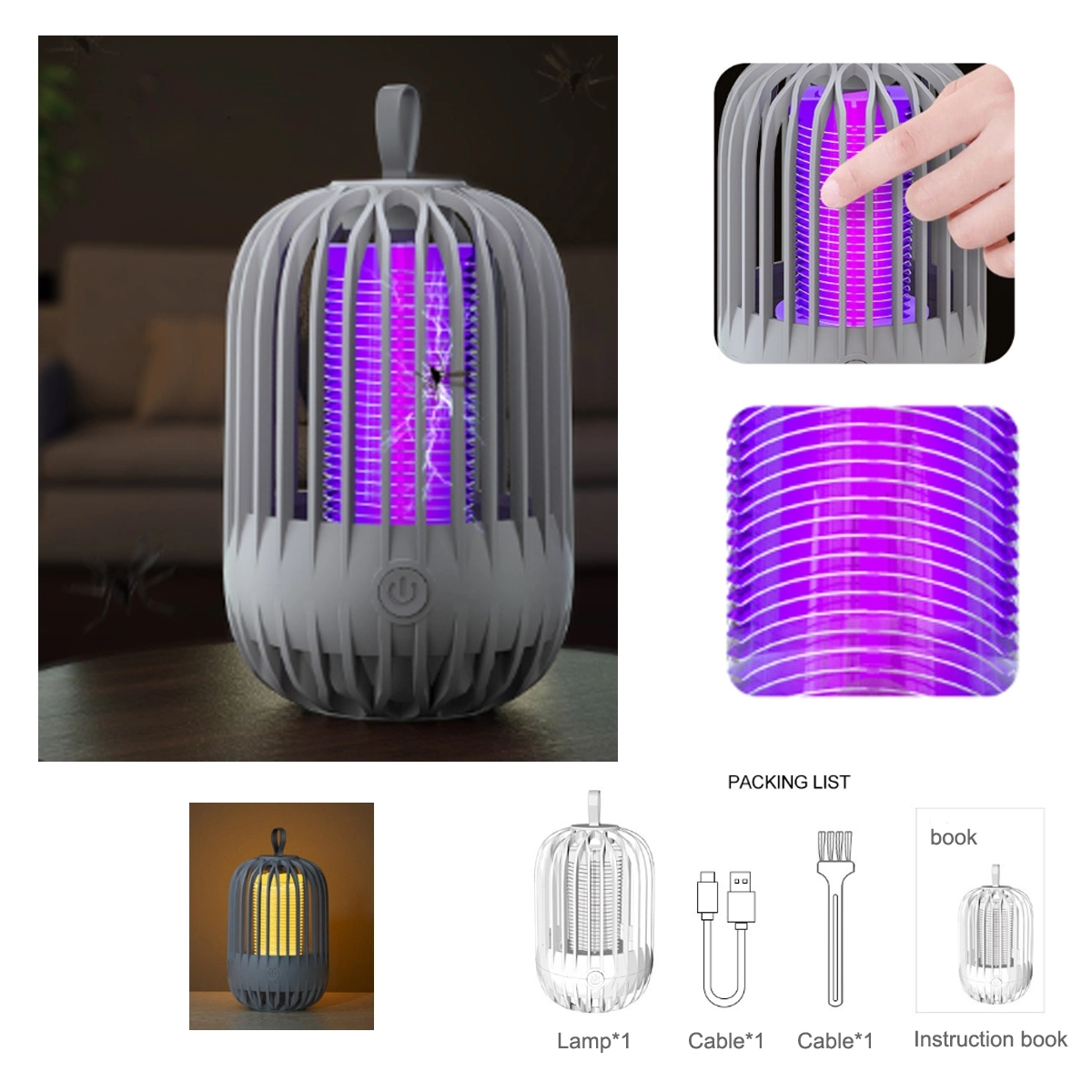 Electronic Mosquito Fly Zapper Portable Indoor Bug Lamp 2