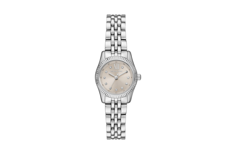 Michael Kors Women's Petite Lexington Pave Silver-Tone Watch 2