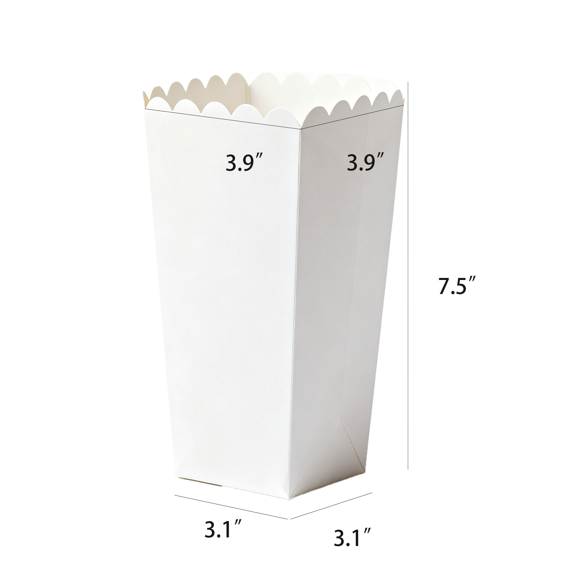 Food Grade White Card Popcorn Box 4