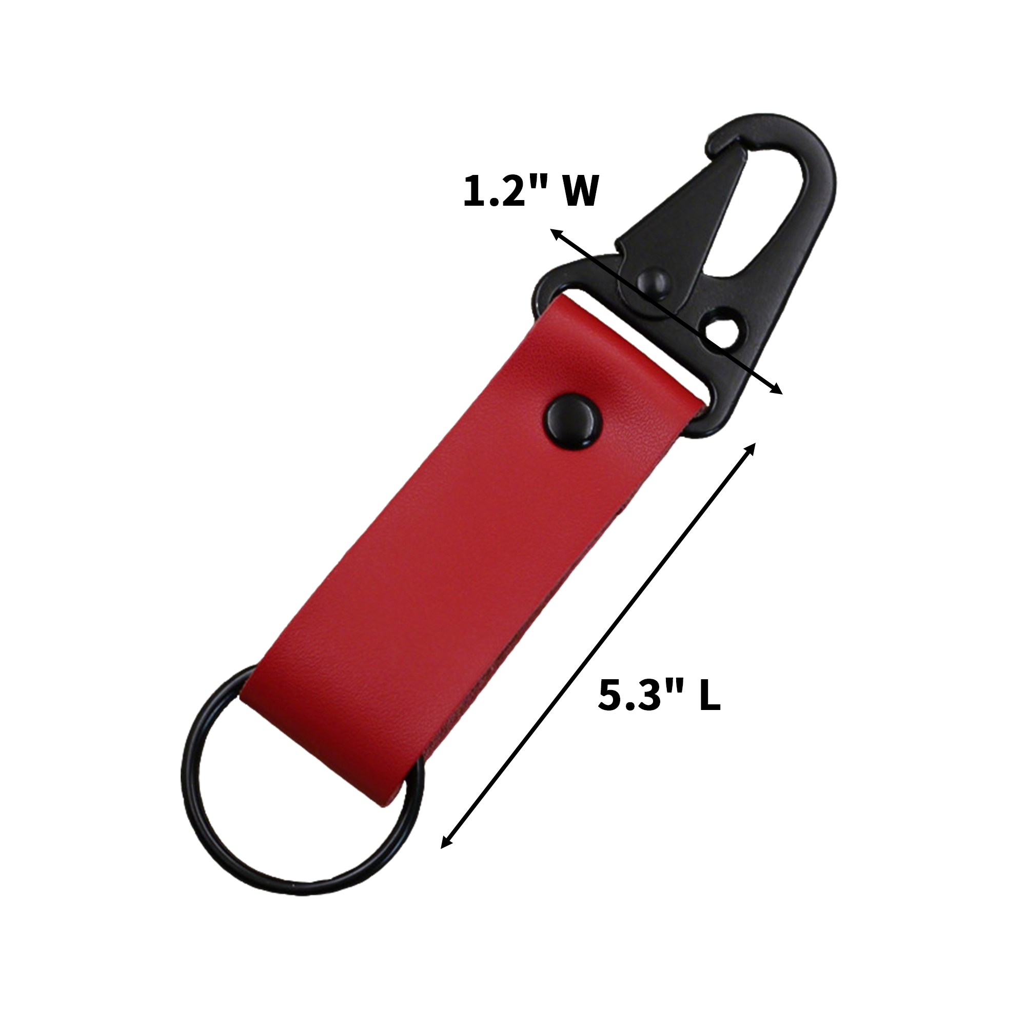 Genuine Leather Key Fob With Zinc Alloy Hook 4
