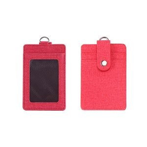 Slide Open Plastic Portrait Lanyard Card Holder 10