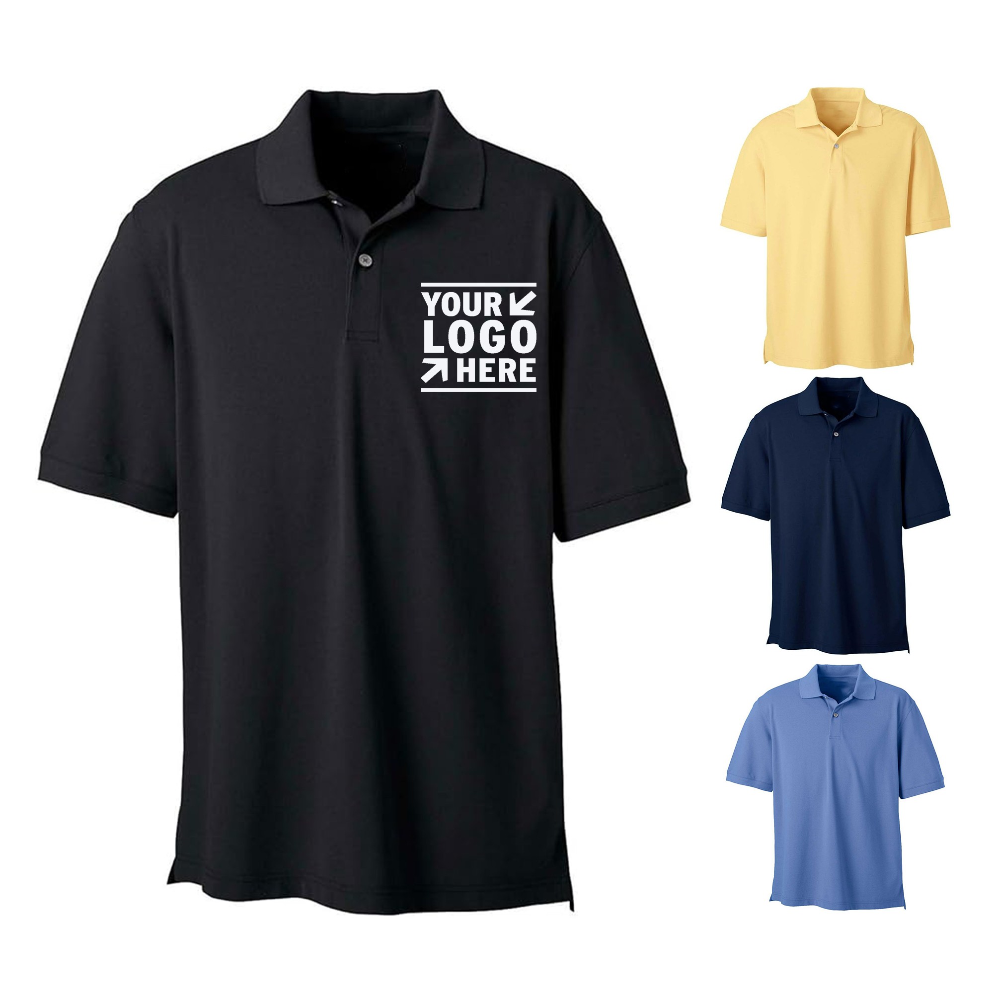 Men's Two-Buttons Pique Polo Shirt 3