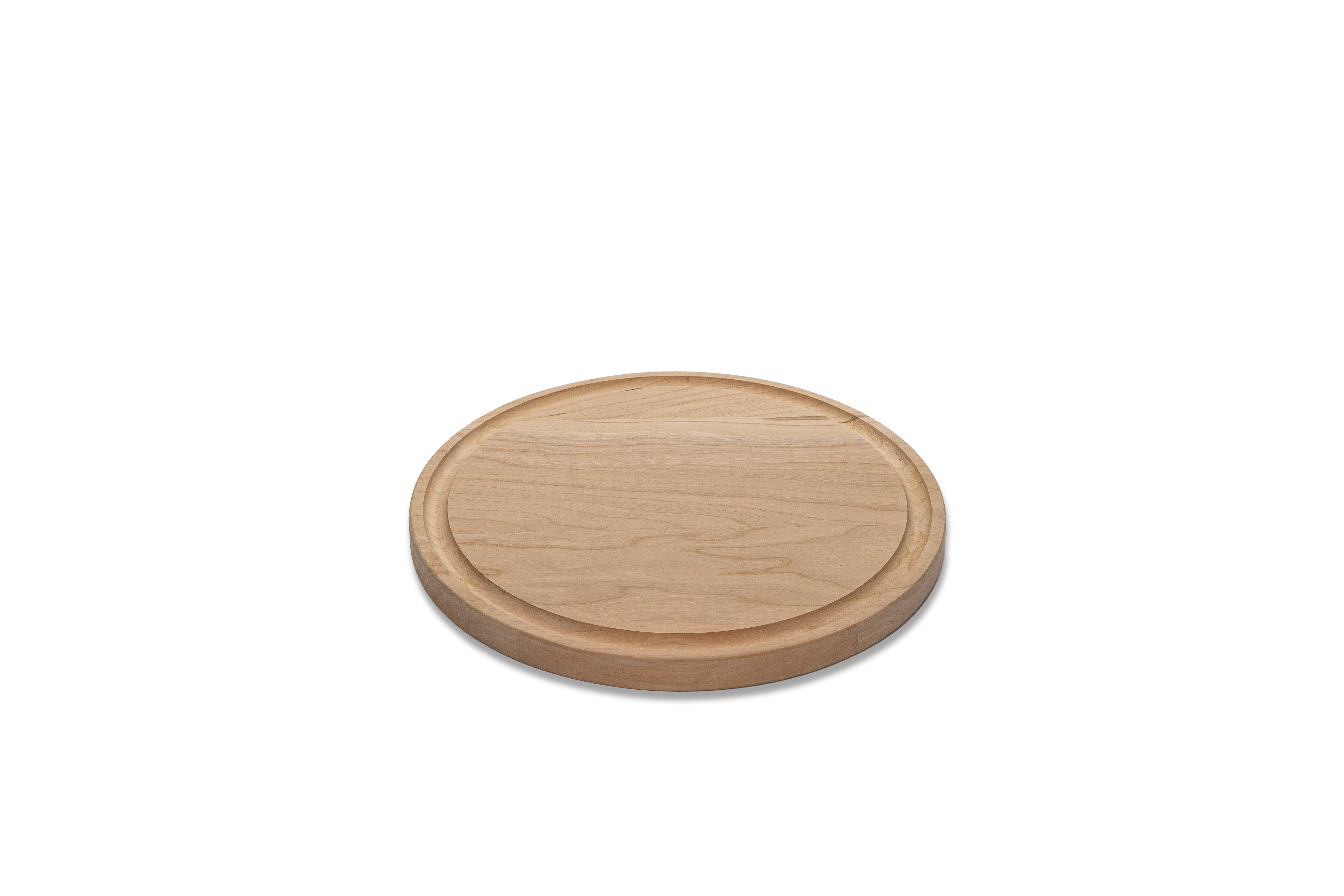 Small Cherry Round Cutting Board with Juice Groove 10-1/2"x 3/4" 2