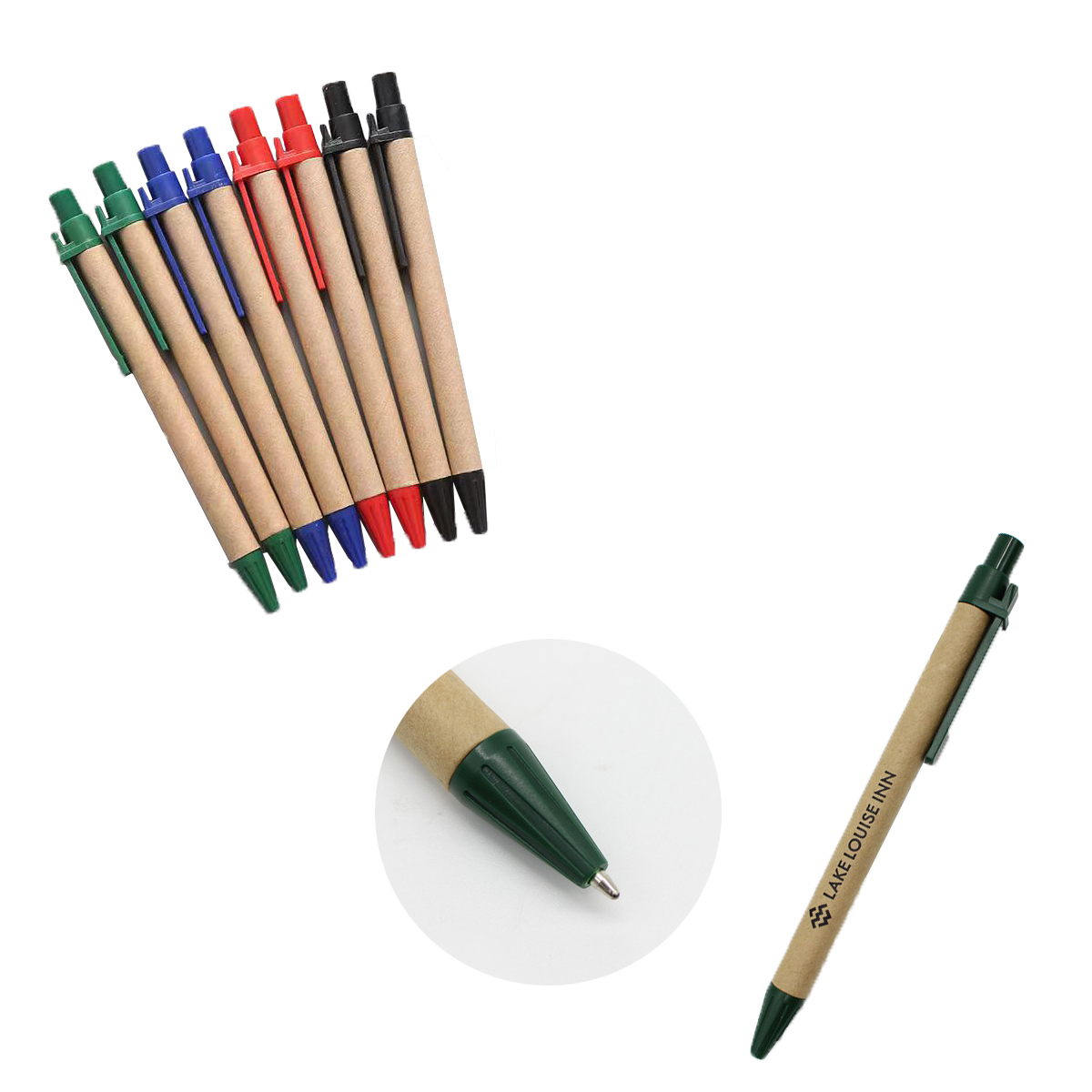 Eco-friendly Recycle Kraft Paper Click Ballpoint Pen 1