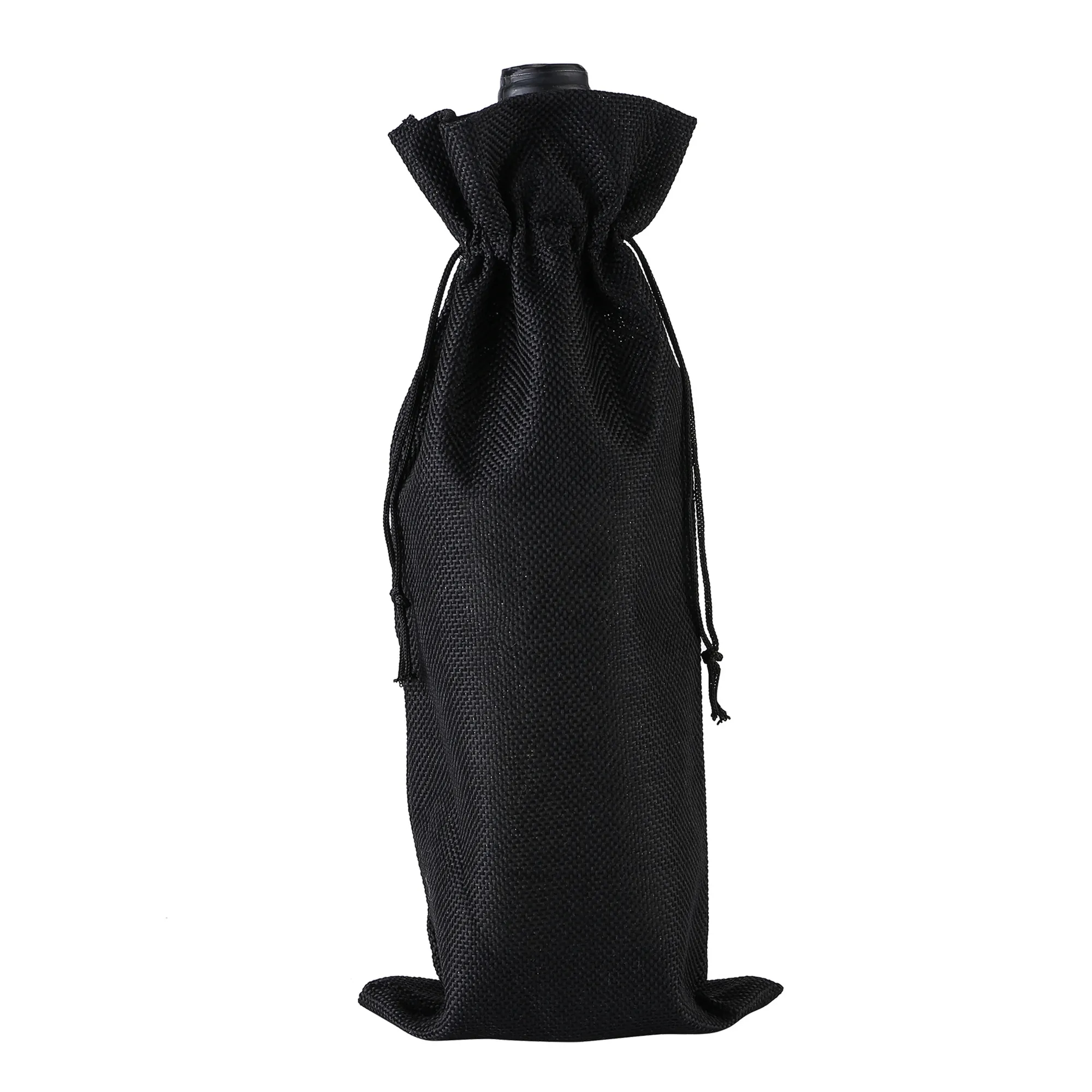 Burlap Wine Bags With Drawstring 2