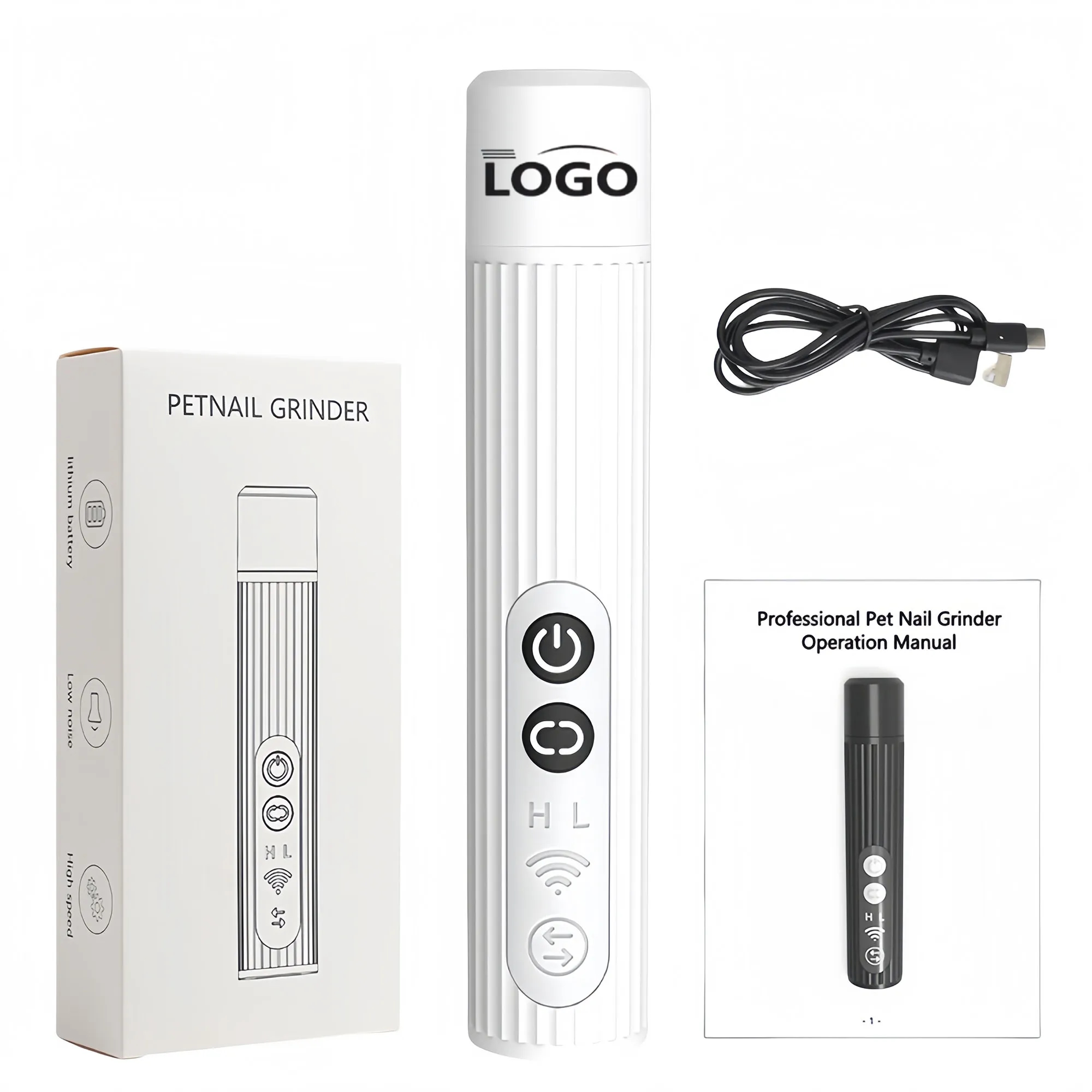 Professional Pet Nail Grinder With LED Light And Type C Port 5