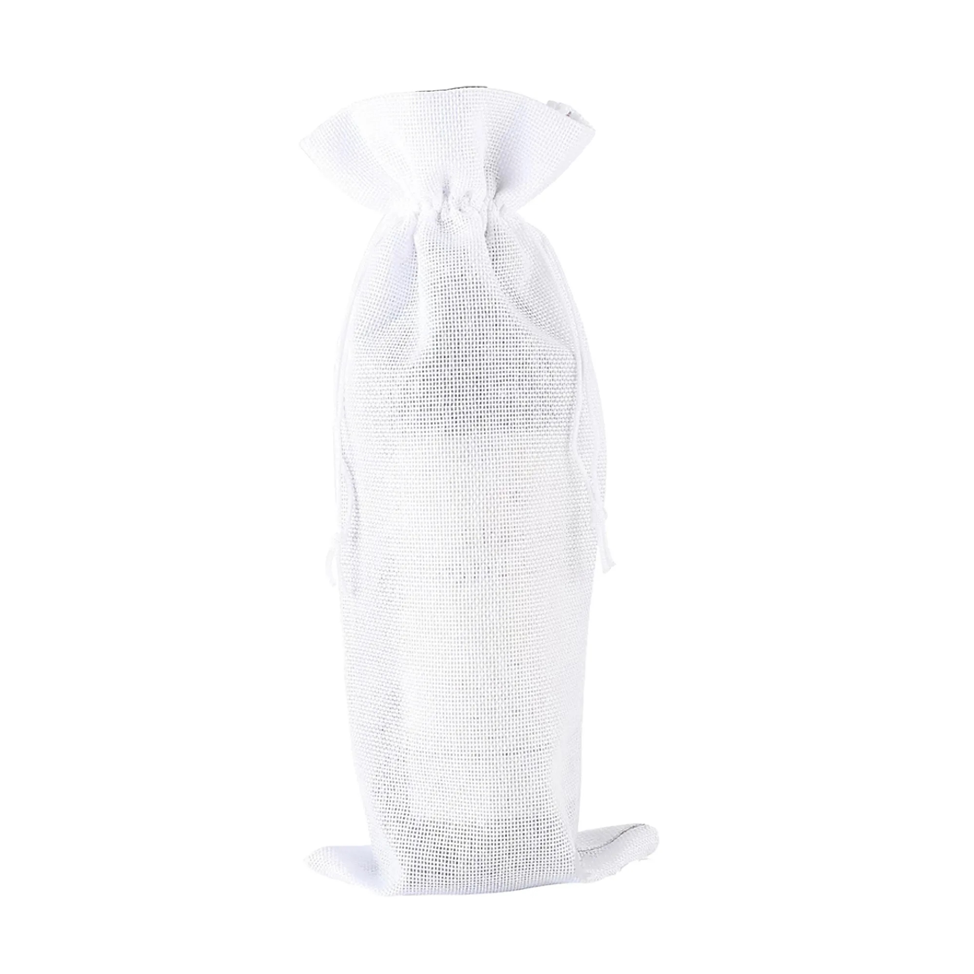Burlap Drawstring Wine Bag Gift Tote Holder Sackcloth 4