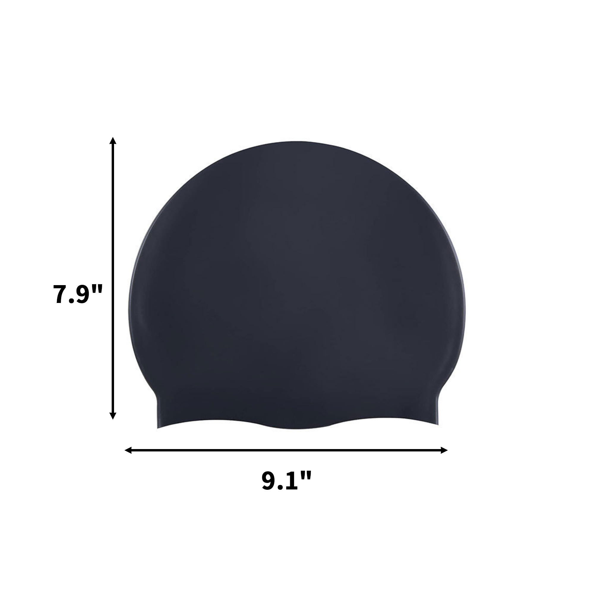 Silicone Swim Cap 9.1" By 7.9" 10
