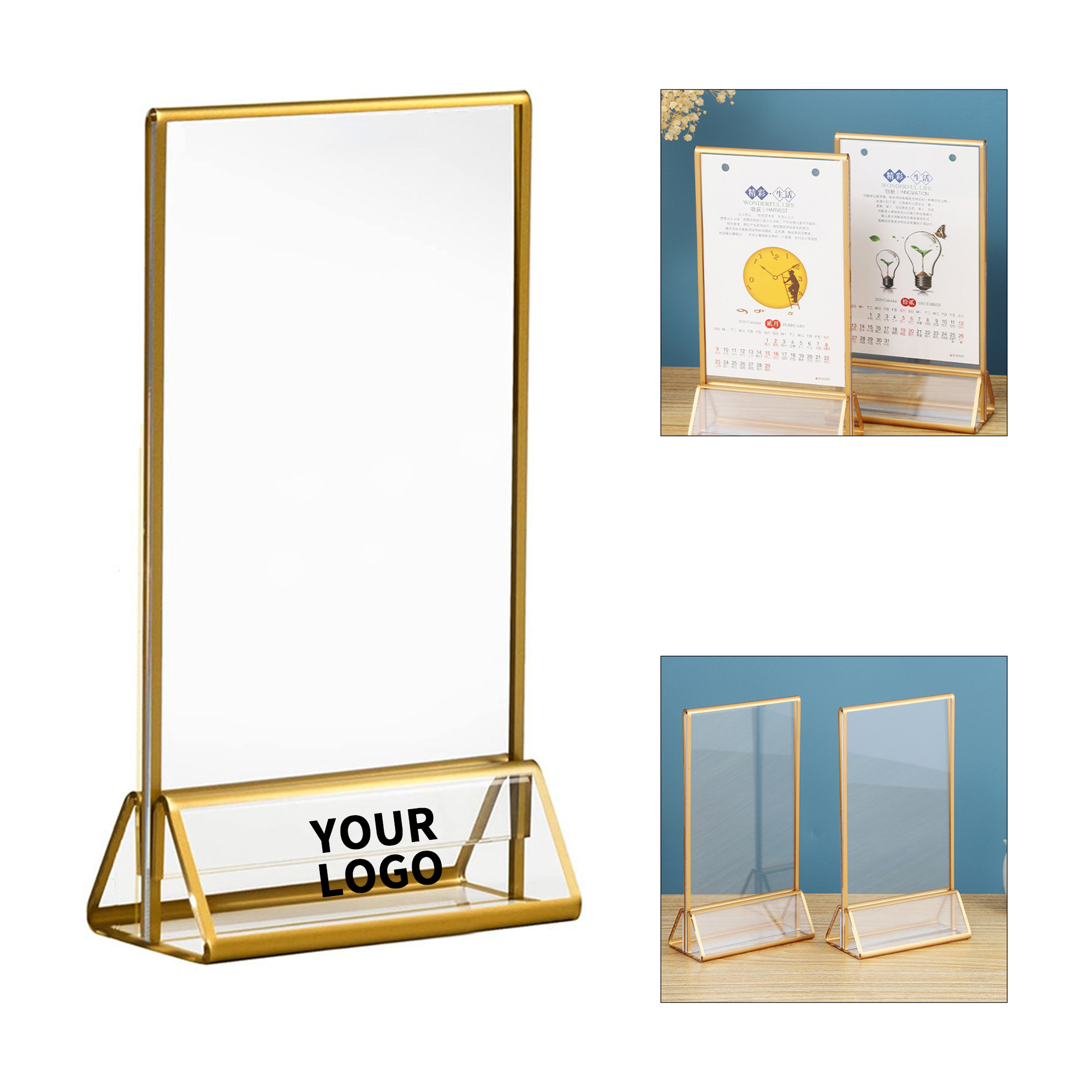 Clear Dual Display Upright Panel Stand 3