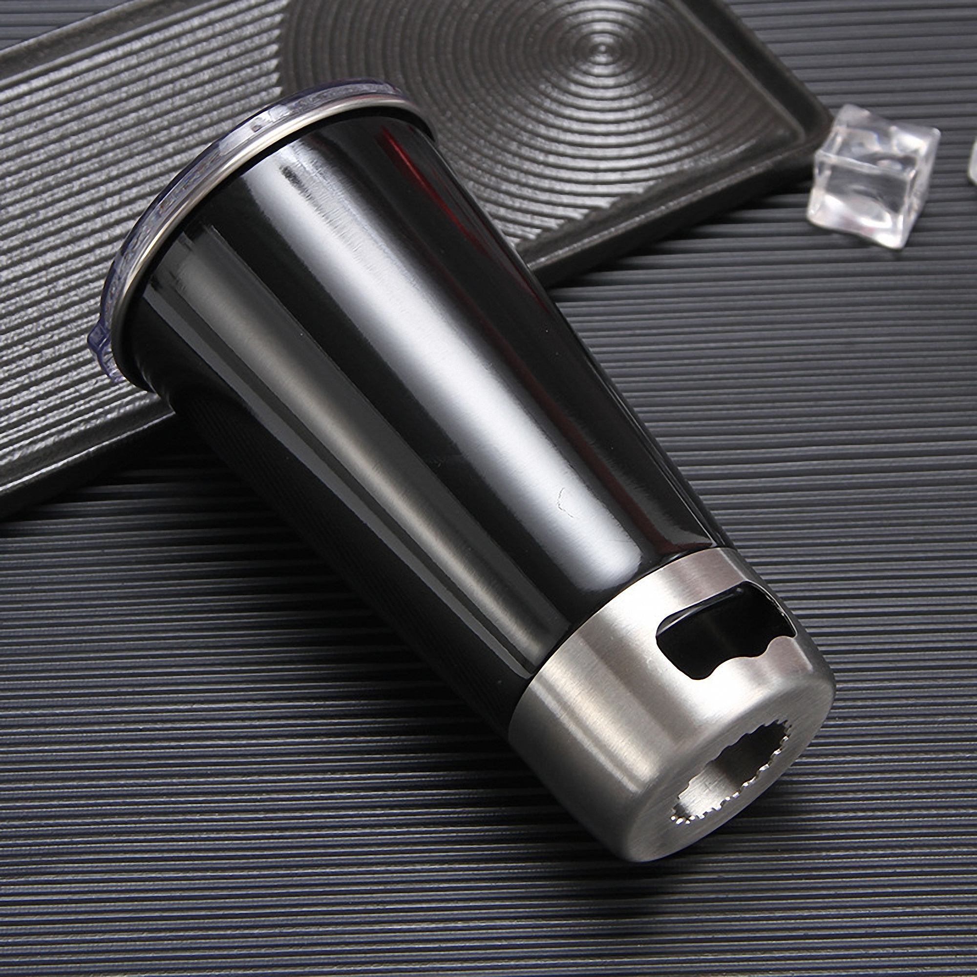 Stainless Steel Beer Mug with Bottle Opener 3