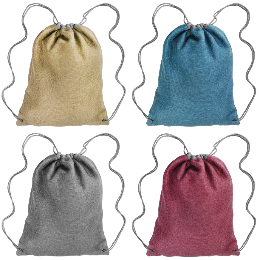 Linen Like Drawstring Backpack 2