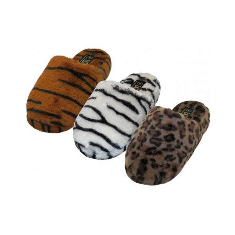 Women's Plush Slippers - Animal Prints Size S-XL 2