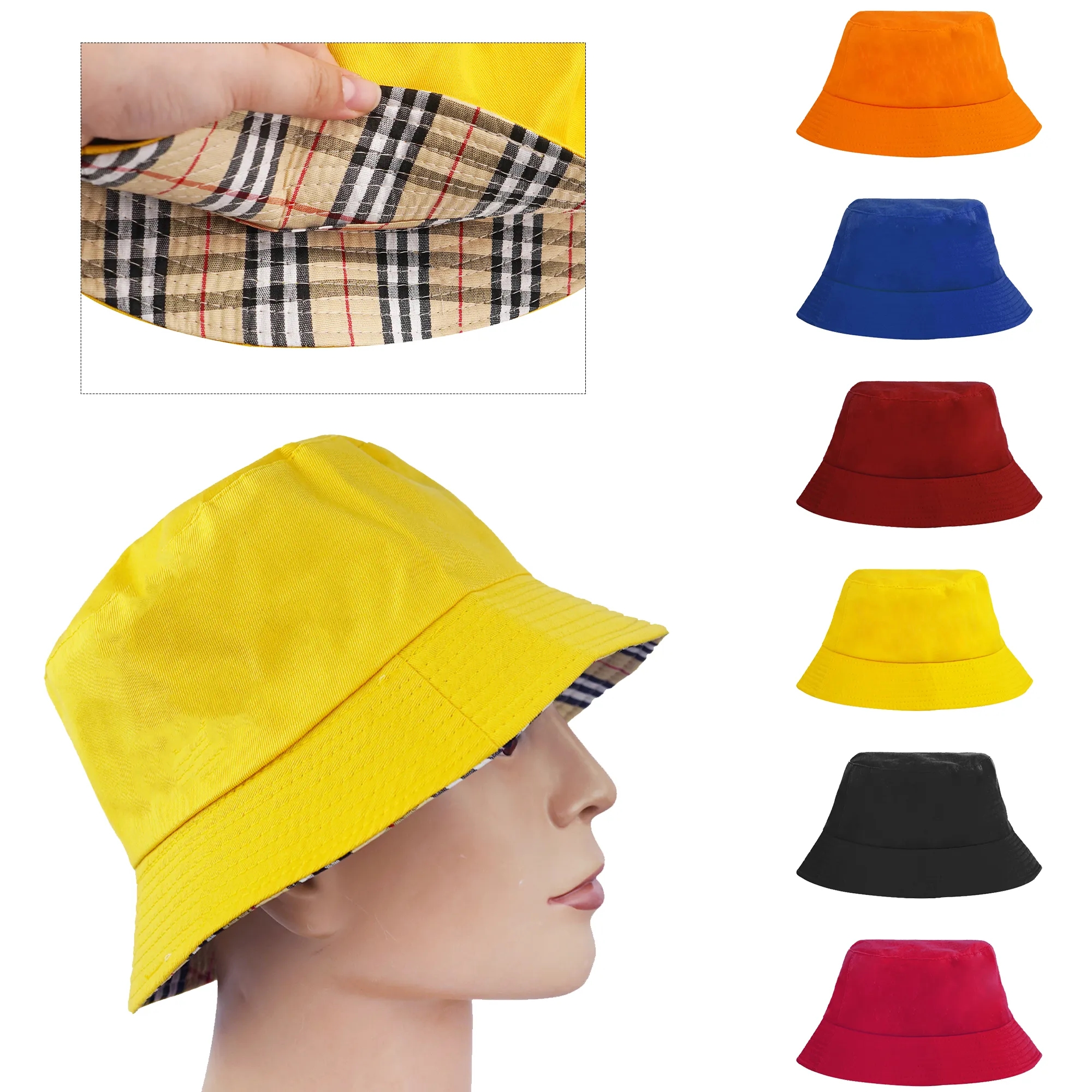 Unisex Cotton Bucket Sun Hat