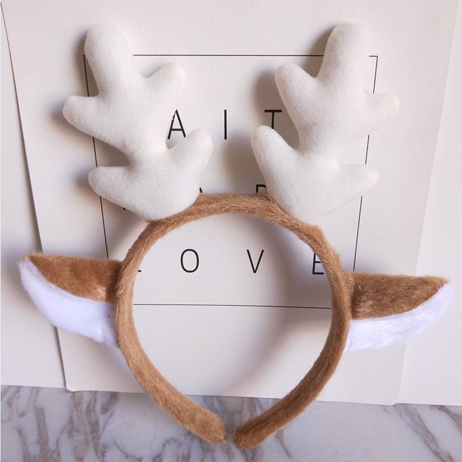 Christmas Simple And Cute Plush Reindeer Headband 2