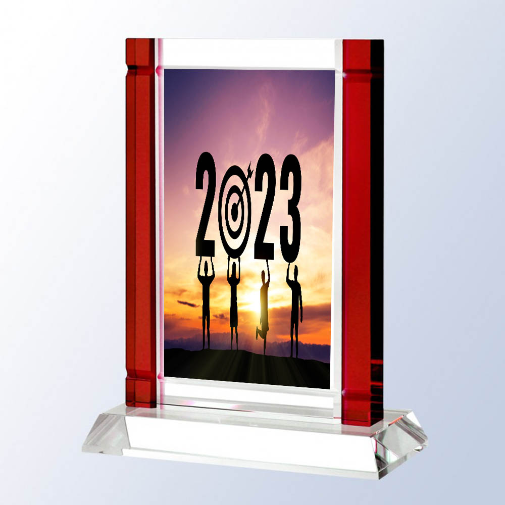 Red Deco Optical Crystal Award 2