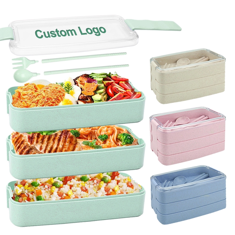 3 Layer Wheat Straw Bento Lunch Box 2