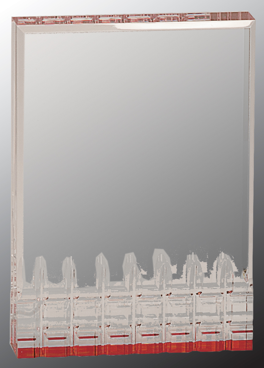 4.25" x 6" Red Mirage Acrylic Award