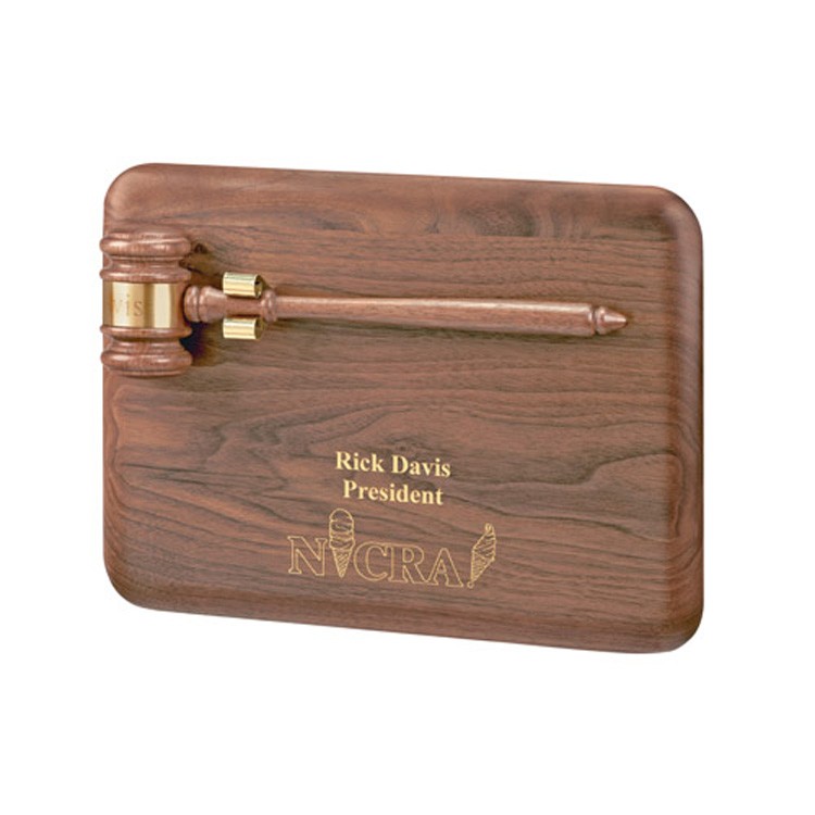 9" x 12" Gavel Plaque with Laser Engraving 2