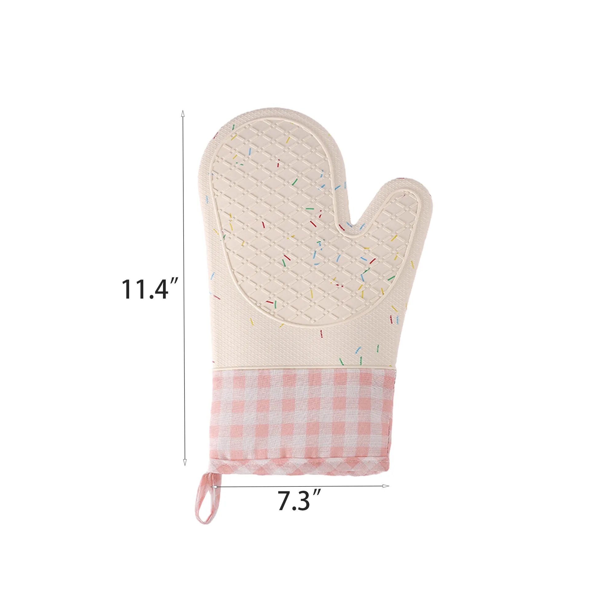 Checkered Silicone Oven Mitt 1