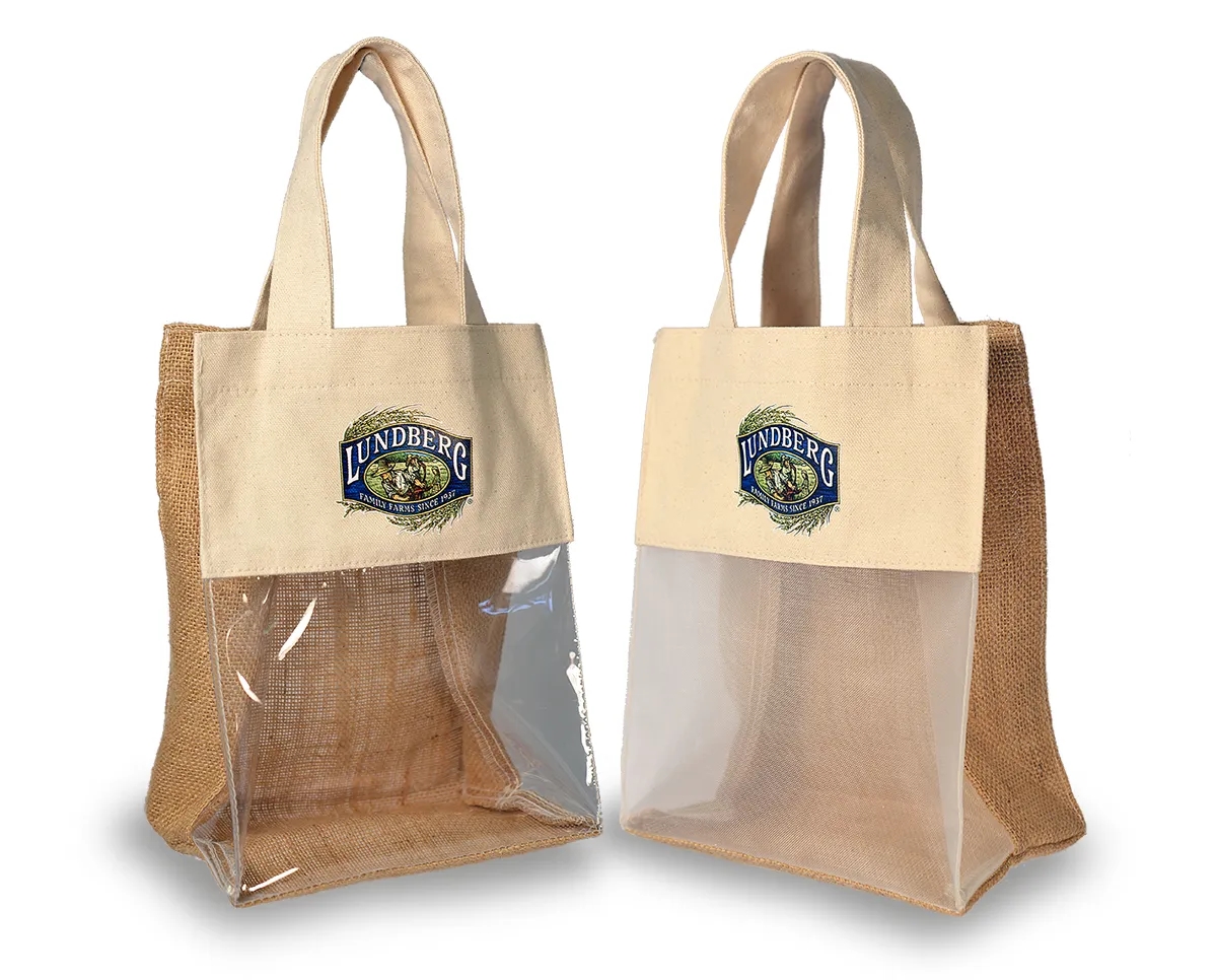 Burlap Magazine Tote Bag 2