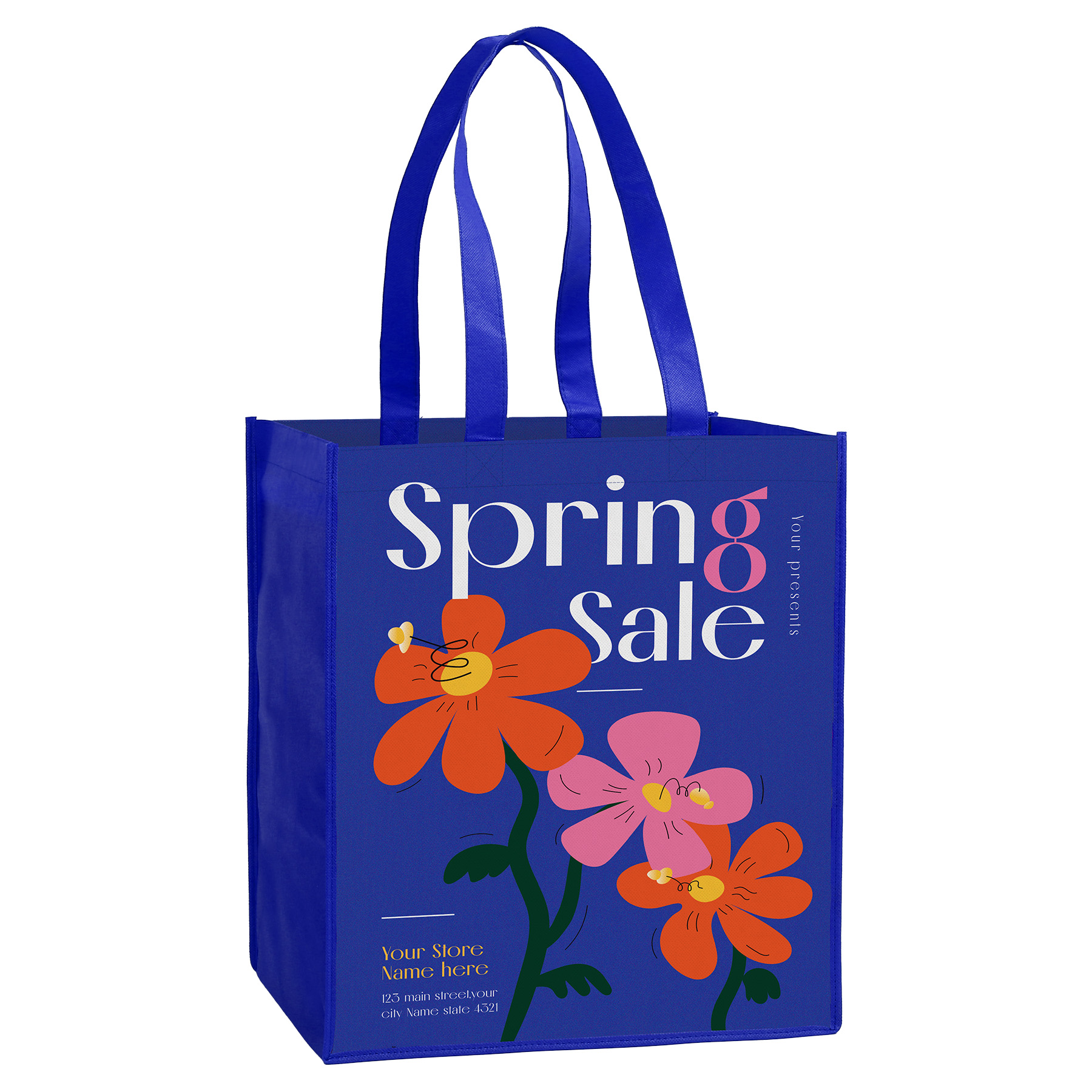 Laminated Non-Woven Tote Bag(13" X 15" X 10") 5