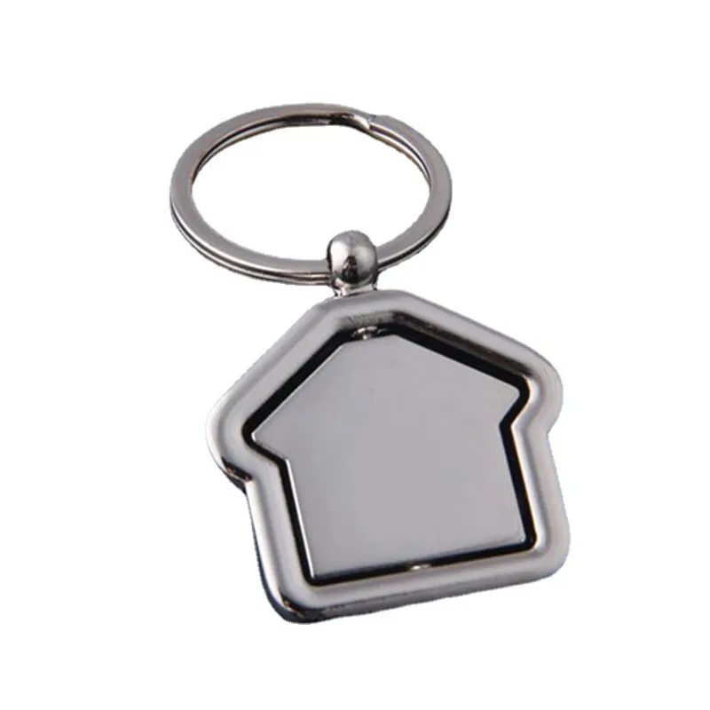 Metal House-Shaped Keychain 7