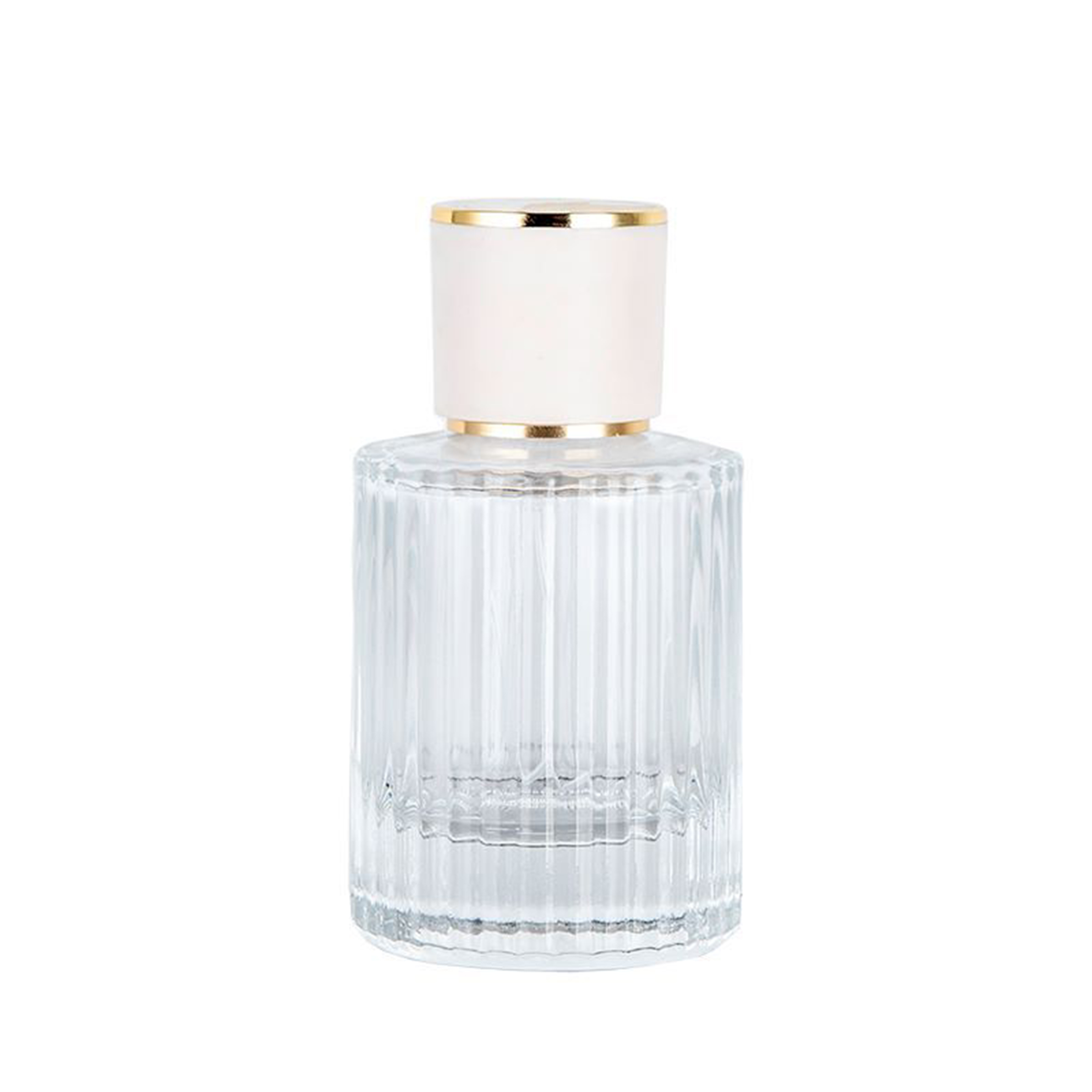 1.7oz Vertical Stripe Glass Perfume Bottle 1