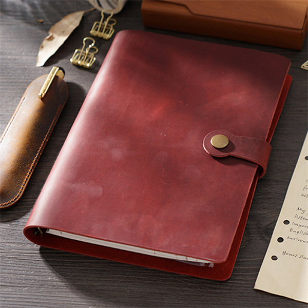 A5 Leather Retro Loose-Leaf Notebook 6