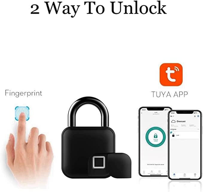 App Remote Control Fingerprint Electronic Lock for Gate/Locker/Luggage/Gym 4