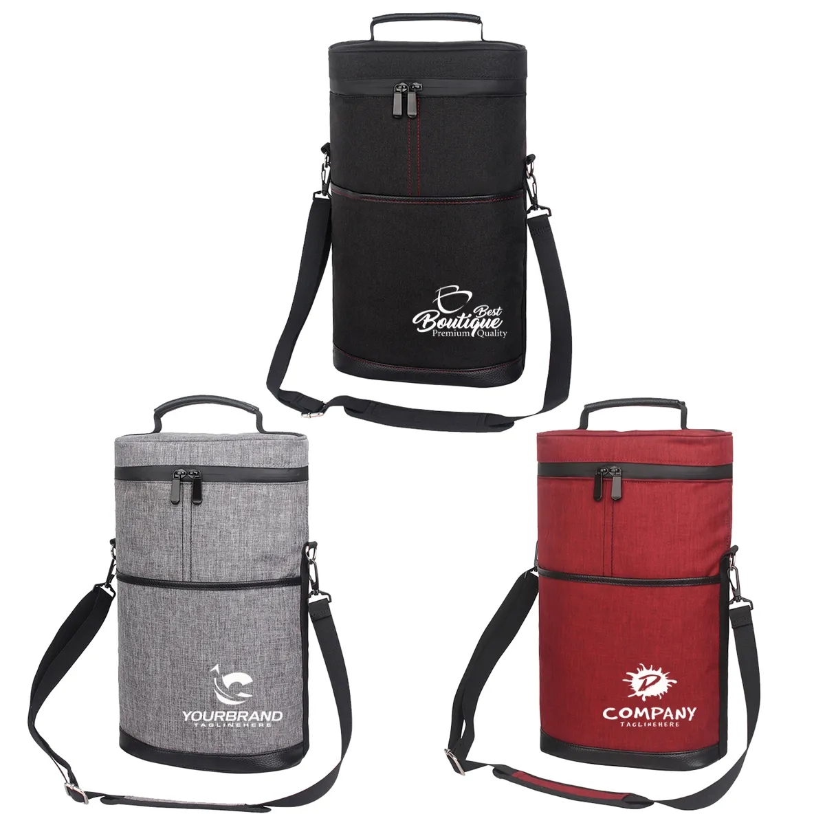 Portable Insulated Double Wine Cooler Bag For Travel 3