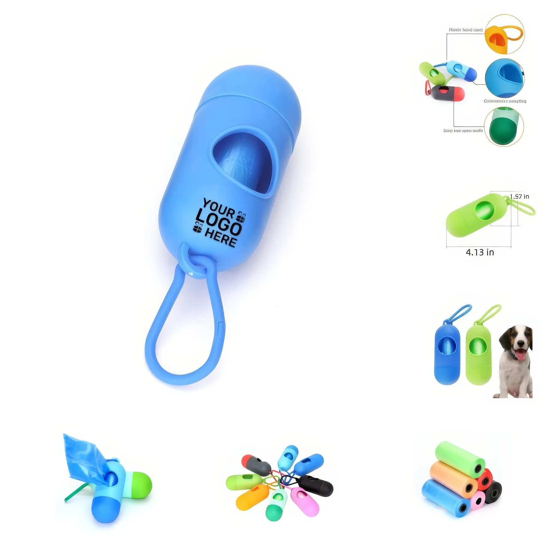 Capsule Shape Pet Waste Bag Dispenser 3