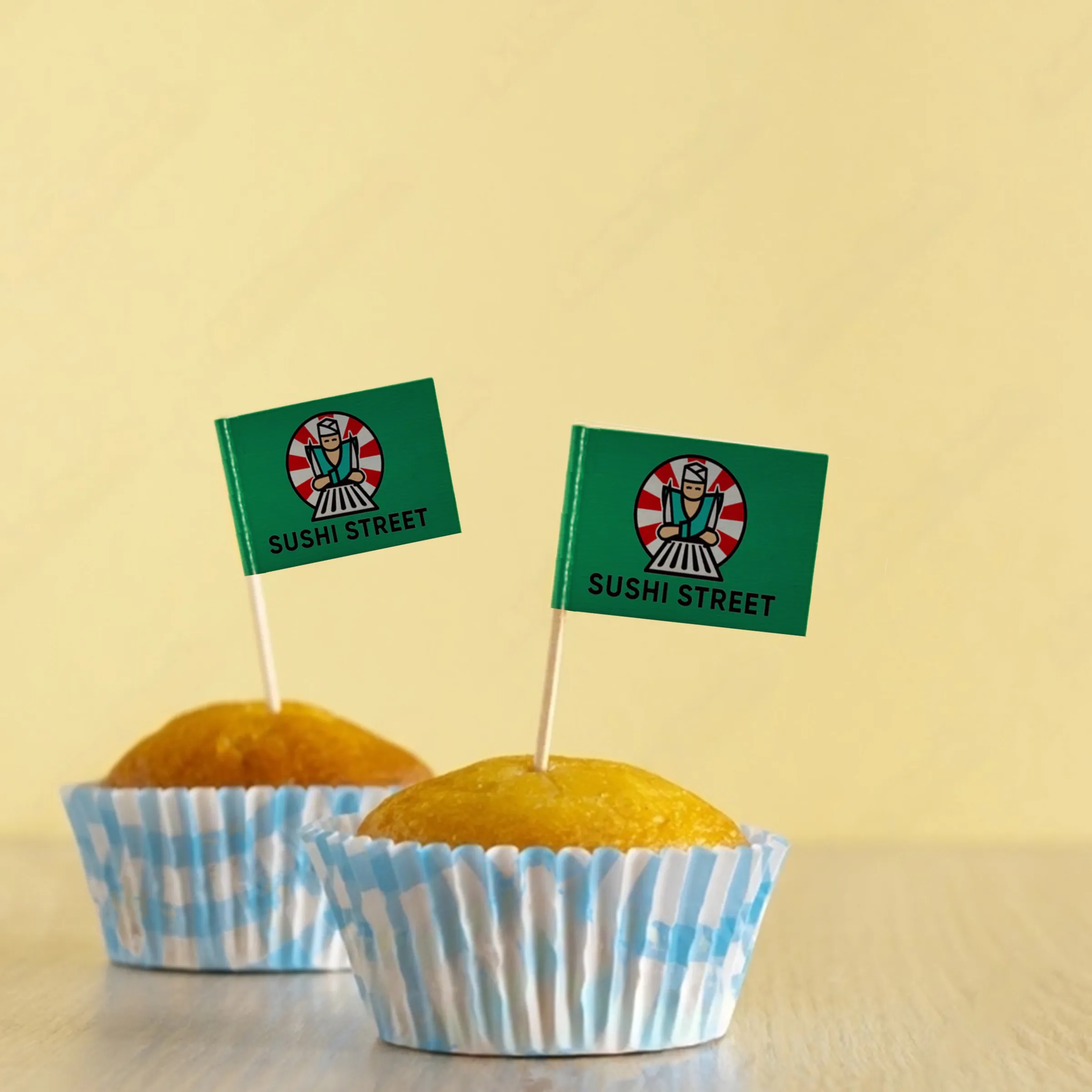 Custom Paper Toothpick Flags - Style A Flag Size 1" x 1.5" 7