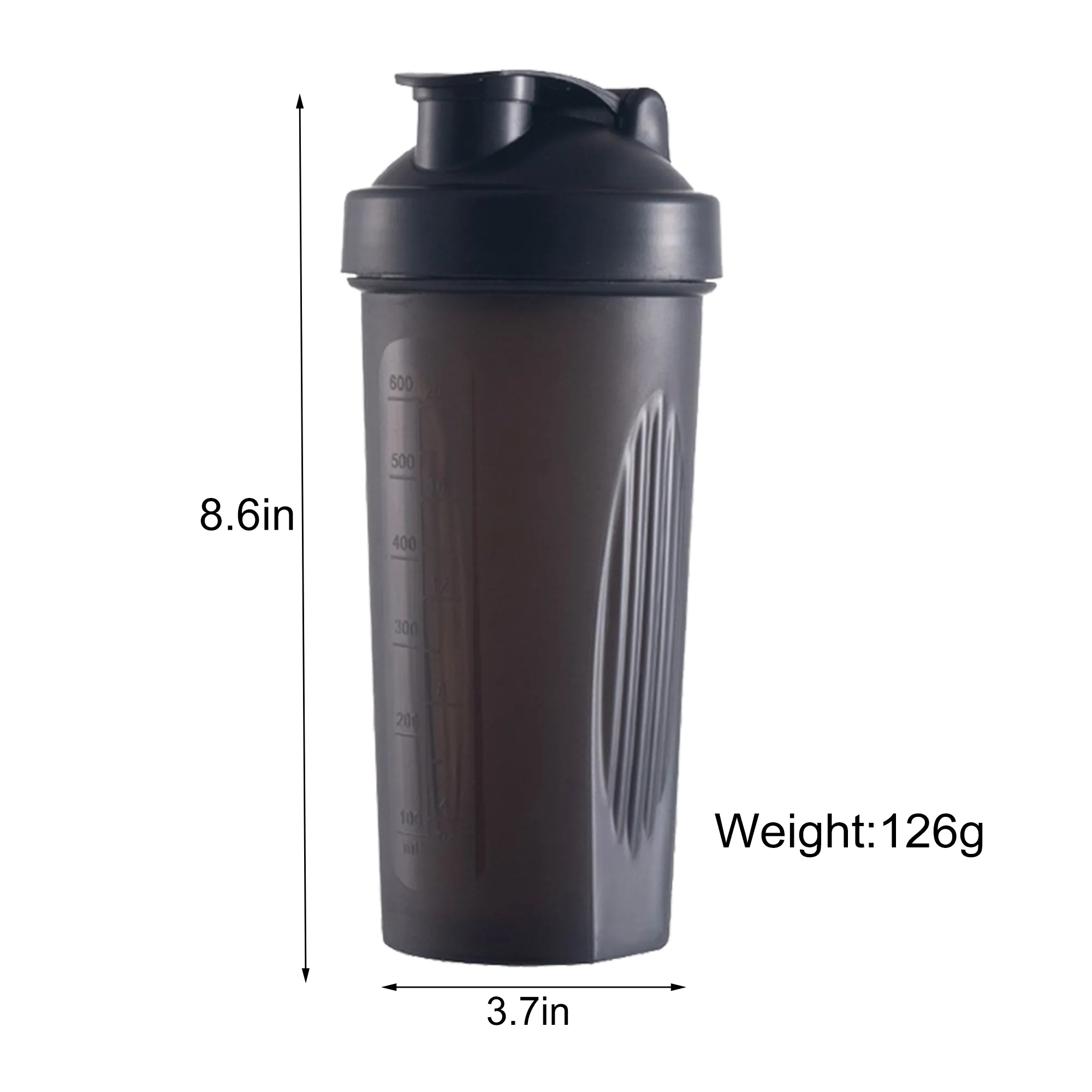Gym 600ml Protein Powder Shaker Cup 5