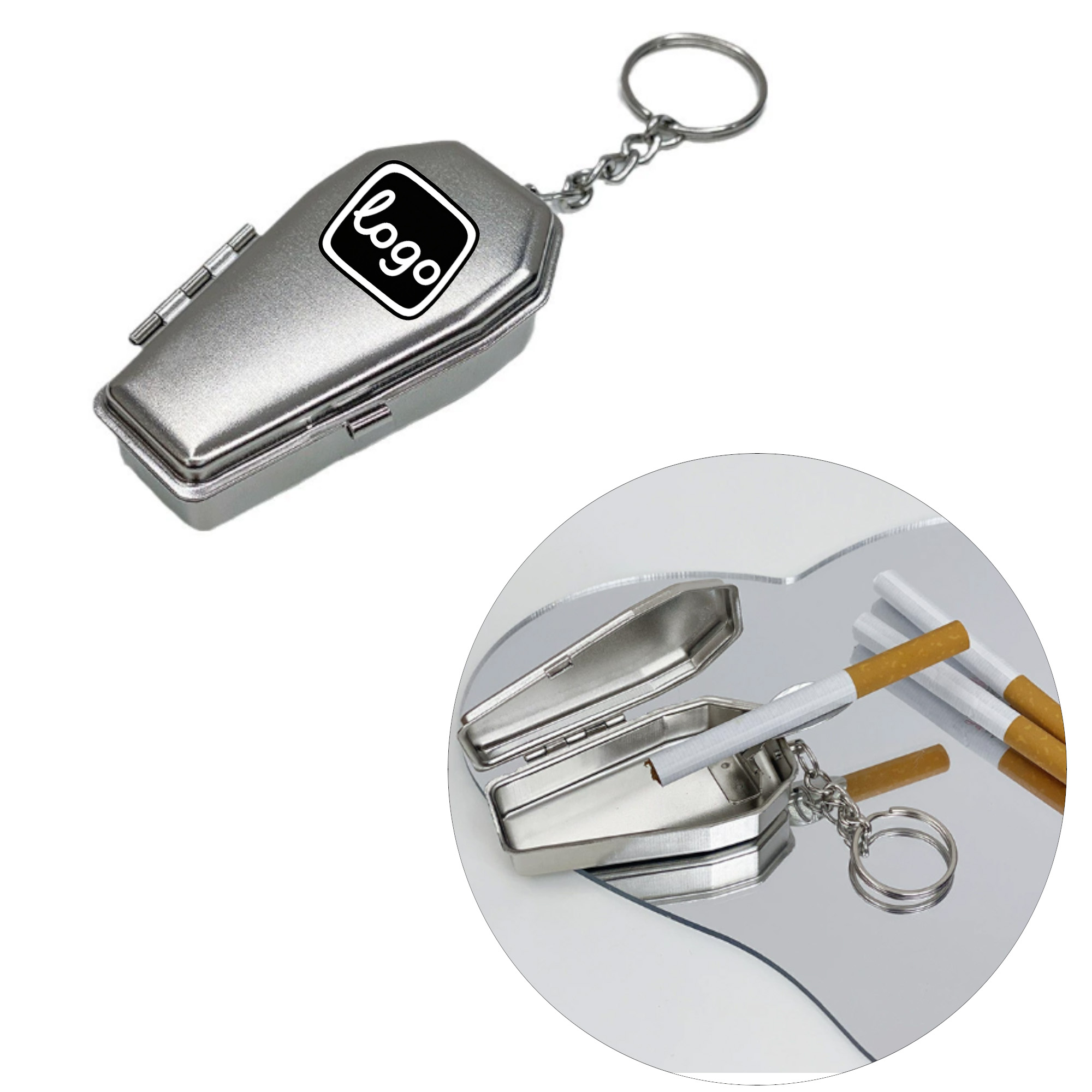 Metal Portable Pocket Keychain Ashtray 2